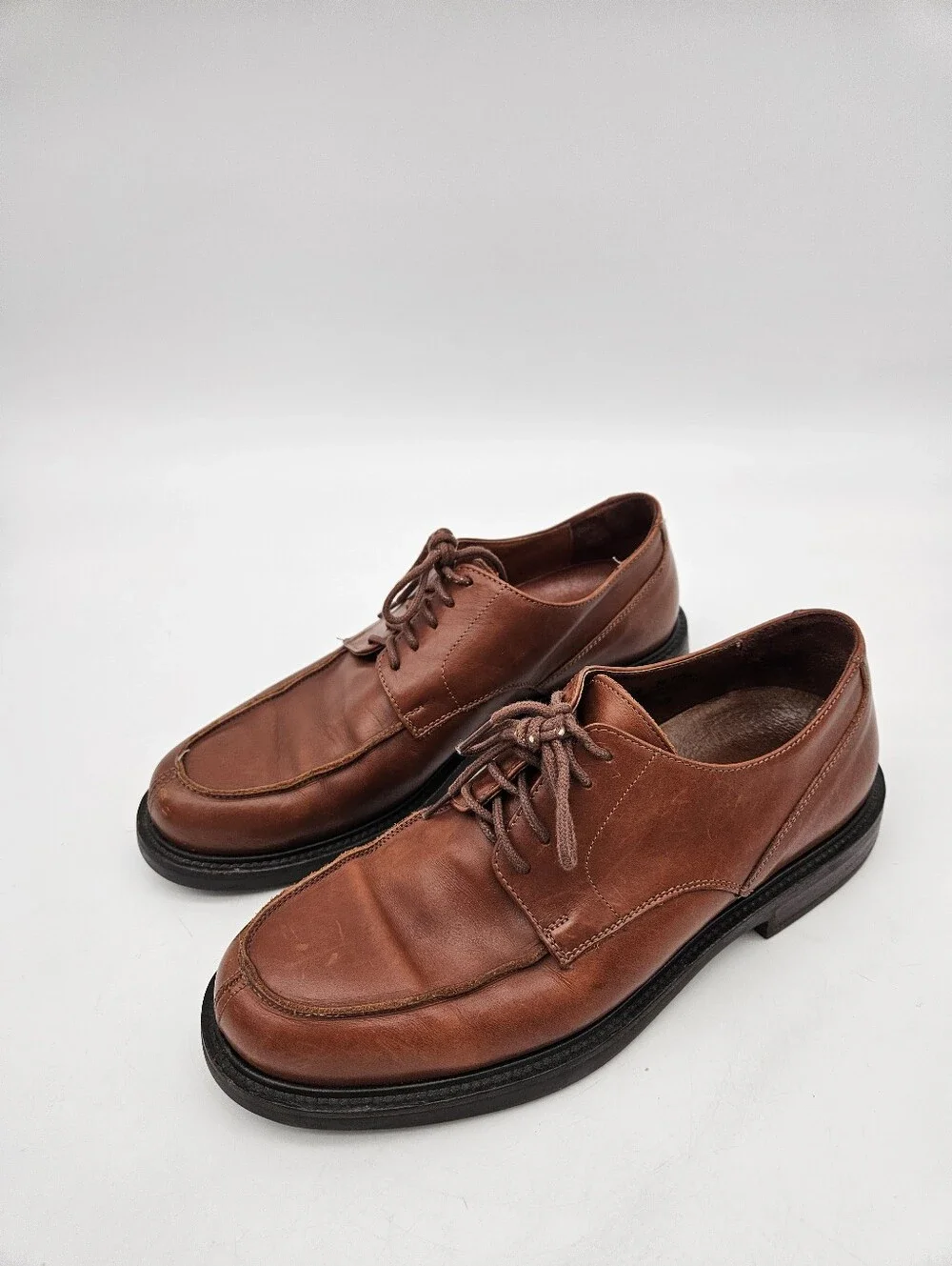 Johnston & Murphy Passport Brown Oxfords Shoes 25-2254 Mens 8 M Made in Italy